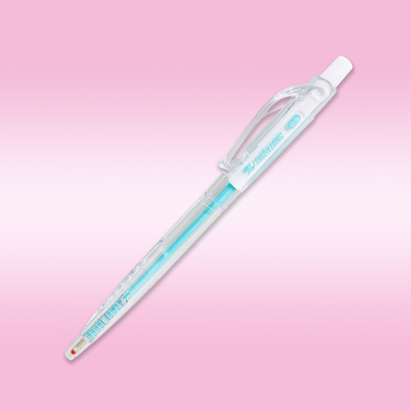 Bút Bi 0.5 mm - Thiên Long TL-107 - Mực Xanh - Ống Mực Xanh Ngọc