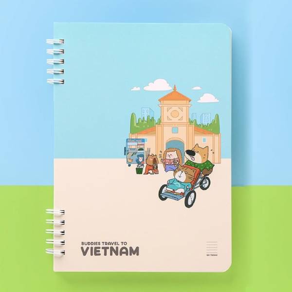 Sổ Lò Xo Buddies A5 - Kẻ Ngang - 120 Trang 100gsm - Thiên Long MB-029 - Việt Nam
