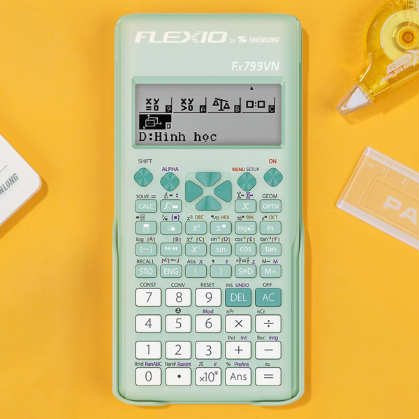 Máy Tính Khoa Học Flexio - Thiên Long fx-799VN - Phiên Bản 2026 - Màu Bạc Hà