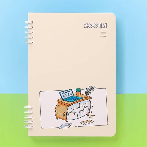 Sổ Lò Xo Zootri A5 - Kẻ Ngang - 120 Trang 100gsm - Thiên Long MB-028 - Gấu