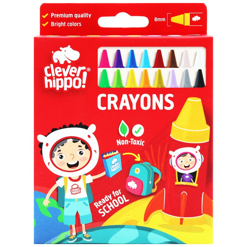 Quà Tặng 01 Bộ Bút Sáp Cleverhippo - Crayon1601 - 16 Màu