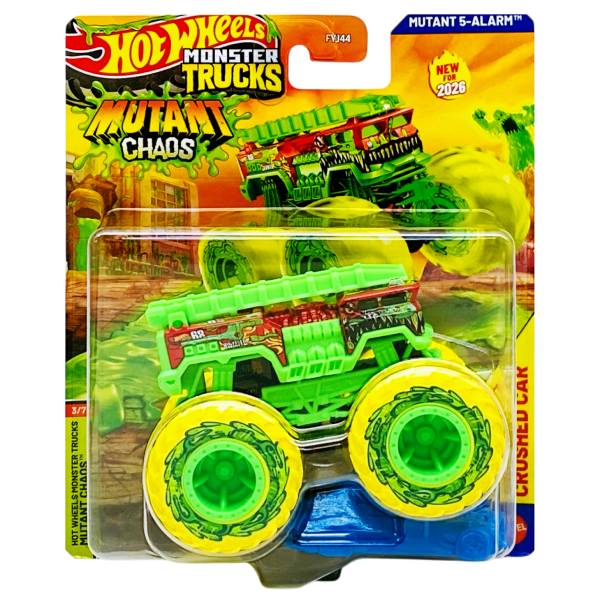 Đồ Chơi Mô Hình Siêu Xe Tải Quái Vật Monster Trucks - Hot Wheels FYJ44 - Mutant 5-Alarm
