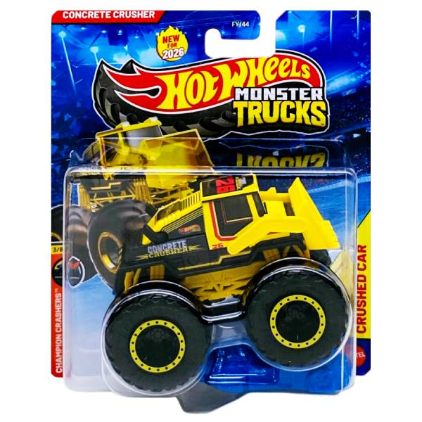 Đồ Chơi Mô Hình Siêu Xe Tải Quái Vật Monster Trucks - Hot Wheels FYJ44 - Concrete Crusher