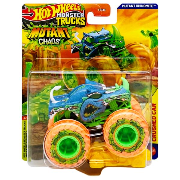 Đồ Chơi Mô Hình Siêu Xe Tải Quái Vật Monster Trucks - Hot Wheels FYJ44 - Mutant Rhinomite