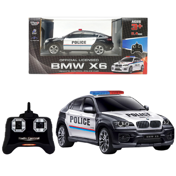 Đồ Chơi Xe Cảnh Sát BMW X6 Điều Khiển Từ Xa - Vecto VT2404P/BK - Màu Đen