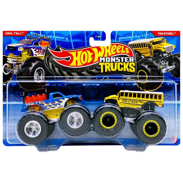 Đồ Chơi Bộ 2 Siêu Xe Monster Trucks - Hot Wheels FYJ64M - Haul Y'All +  Too S'Cool