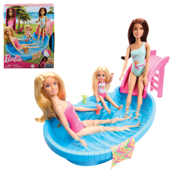 Đồ Chơi Búp Bê Hồ Bơi Của Búp Bê Barbie - Barbie HRJ74