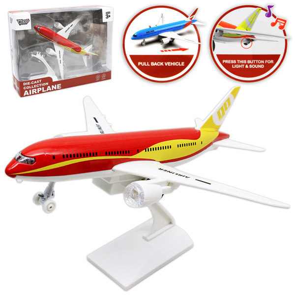 Đồ Chơi Mô Hình Máy Bay Thương Mại Có Đèn Và Âm Thanh - Vecto VT775 - Màu Đỏ
