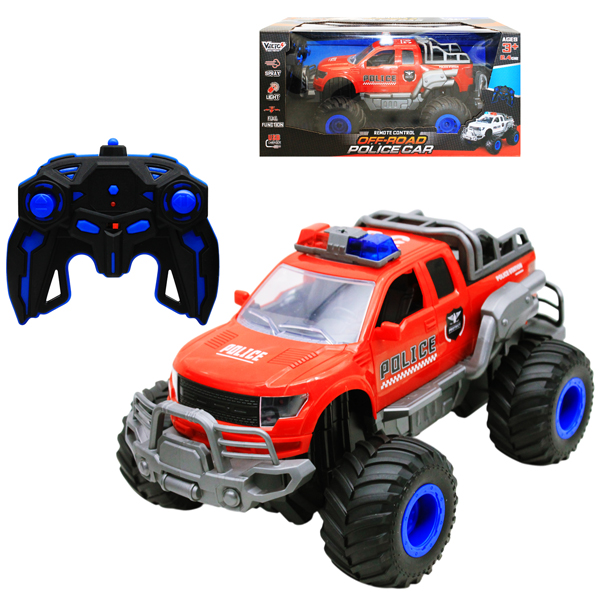 Đồ Chơi Mô Hình Xe Cảnh Sát Off-Road Phun Sương Có Điều Khiển - Vecto VT2110A/RD - Màu Đỏ
