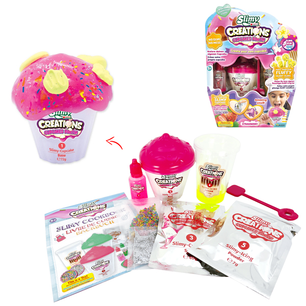 Đồ Chơi Bộ Slime Làm Bánh Cupcake - Vị Việt Quất Dâu Tây - Slimy 20270228/33047A/PK