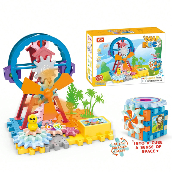 Đồ Chơi Lắp Ráp Thành Phố Xoay - Vov Toys SKGM501-04A (46 Mảnh Ghép)