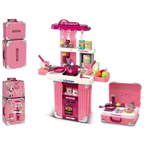 Bộ Đồ Chơi Nhà Bếp Khổng Lồ Combo 2 Vali Hồng - Sweet Heart SH0346
