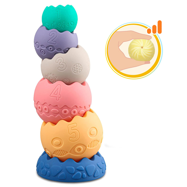 Đồ Chơi Xếp Chồng Thăng Bằng Nhựa Mềm - Peek A Boo PAB068