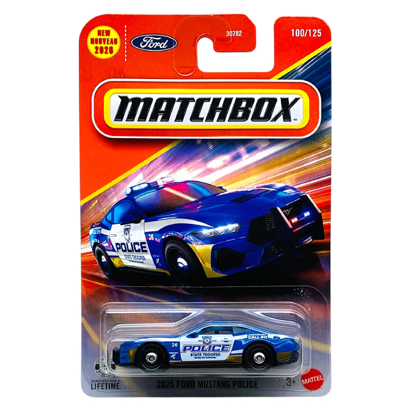 Đồ Chơi Mô Hình Siêu Xe - Matchbox 30782 - 100/125 - 2025 Ford Mustang Police