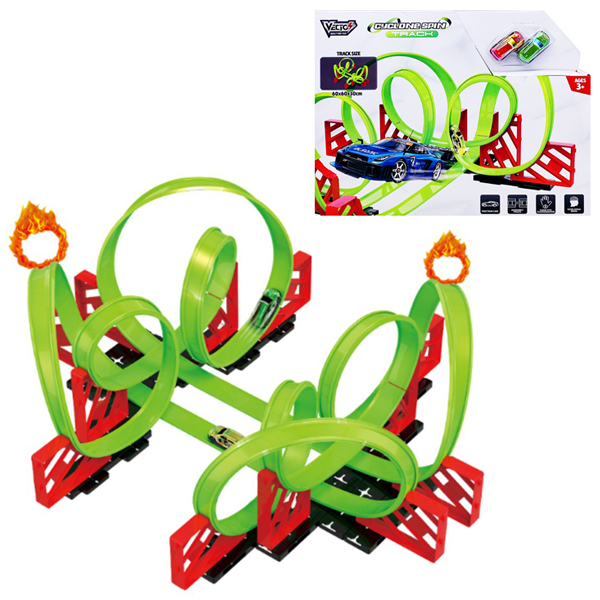 Đồ Chơi Lắp Ráp Vòng Xoáy Cuồng Phong Kèm 2 Xe Trớn - Vecto VT8505