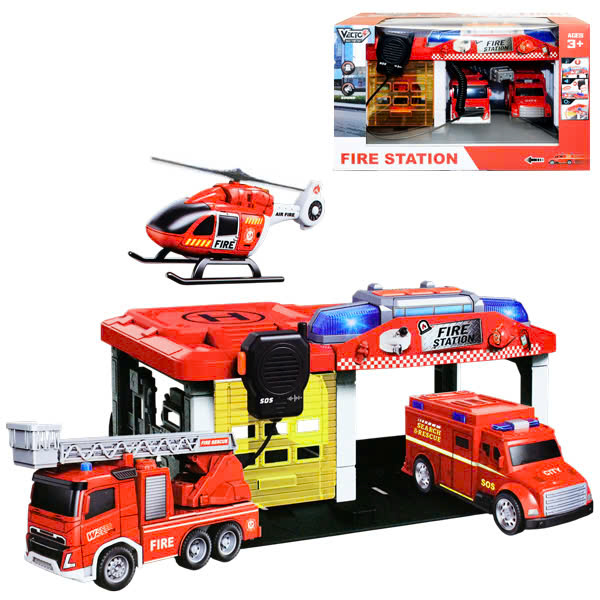 Đồ Chơi Trạm Cứu Hỏa Có Bộ Đàm, Đèn Và Âm Thanh - Vecto VT66619V