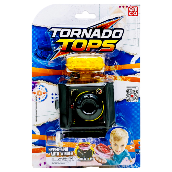 Đồ Chơi Con Quay Lốc Xoáy Kèm Trạm Sạc Năng Lượng - Emco VT150/YL - Vàng Tia Chớp