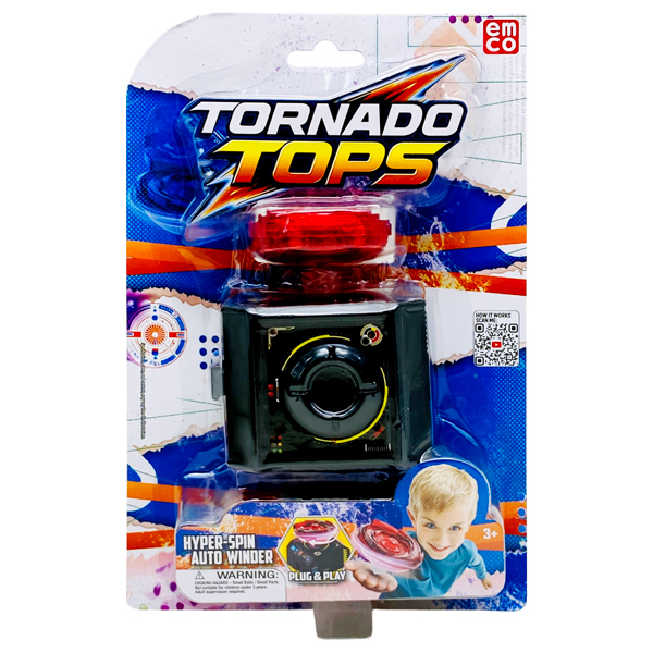 Đồ Chơi Con Quay Lốc Xoáy Kèm Trạm Sạc Năng Lượng - Emco VT150/RD2 - Đỏ Cuồng Nộ
