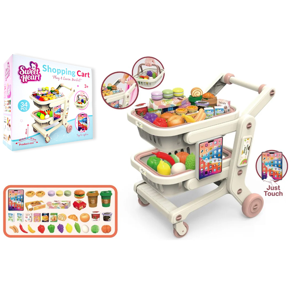 Đồ Chơi Xe Đẩy Siêu Thị - Sweet Heart SH0544 (34 Chi Tiết)