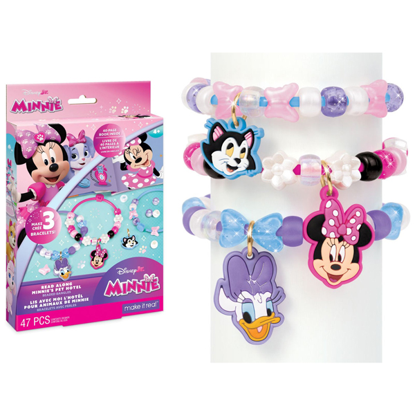 Đồ Chơi Bộ Làm Vòng Tay Sáng Tạo Minnie Và Khách Sạn Thú Cưng - Make It Real 4234MIR (47 Chi Tiết)