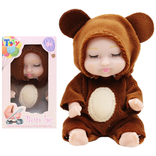 Búp Bê Bé Gái Đang Ngủ - ToTy LD22 - Bé Gấu Nâu