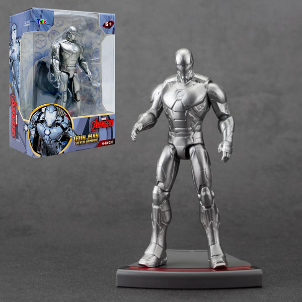 Đồ Chơi Mô Hình Marvel - Avengers - Iron Man Silver Armor 4 Inch - ZD Toys ZC36