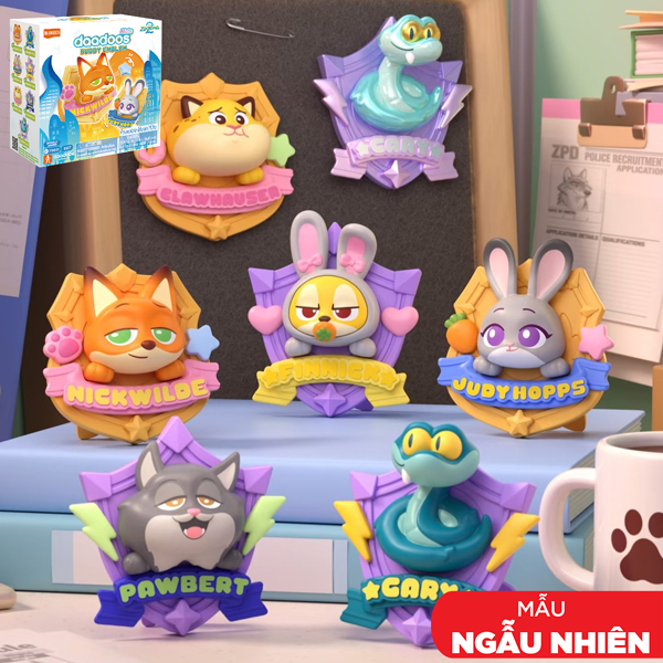 Blindbox Đồ Chơi Lắp Ráp Mô Hình Zootopia - Daadoos - Mate Series 01 - Buddy Emblem - Blokees EZ50