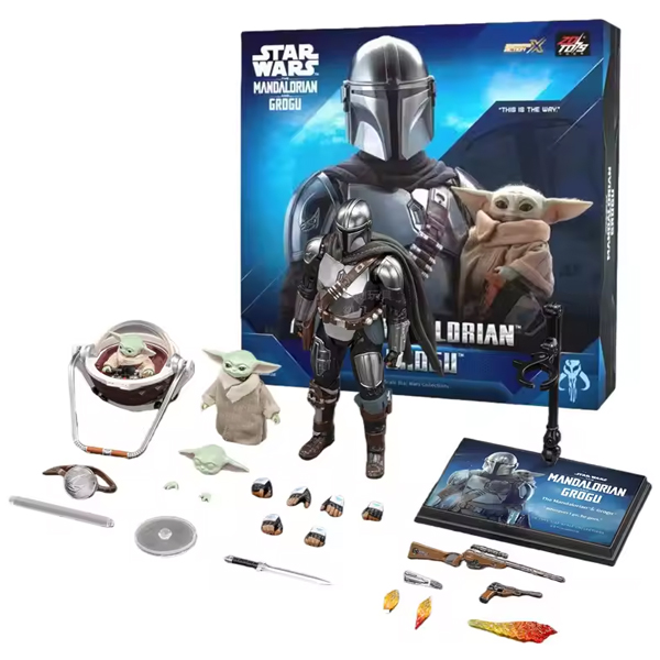 Đồ Chơi Mô Hình Star Wars - Action Figures - Mandalorian&Grogu Set - ZD Toys ZW12
