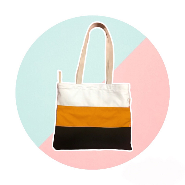 Túi Vải Thời Trang Canvas Cao Cấp Phối 3 Màu - Apsara CV01 - Mẫu 2 - Cam Đất