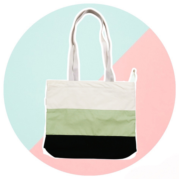 Túi Vải Thời Trang Canvas Cao Cấp Phối 3 Màu - Apsara CV01 - Mẫu 3 - Xanh Lá