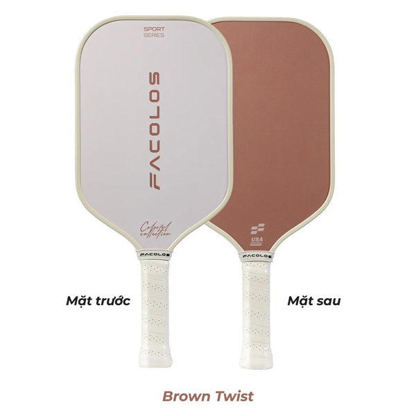 Vợt Pickleball Sport Series - Colorful Collection 16mm - Facolos - Màu Nâu