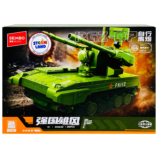 Đồ Chơi Lắp Ráp Pháo Phòng Không Tự Hành PGZ_07 - Sembo 203242 (129 Mảnh Ghép)