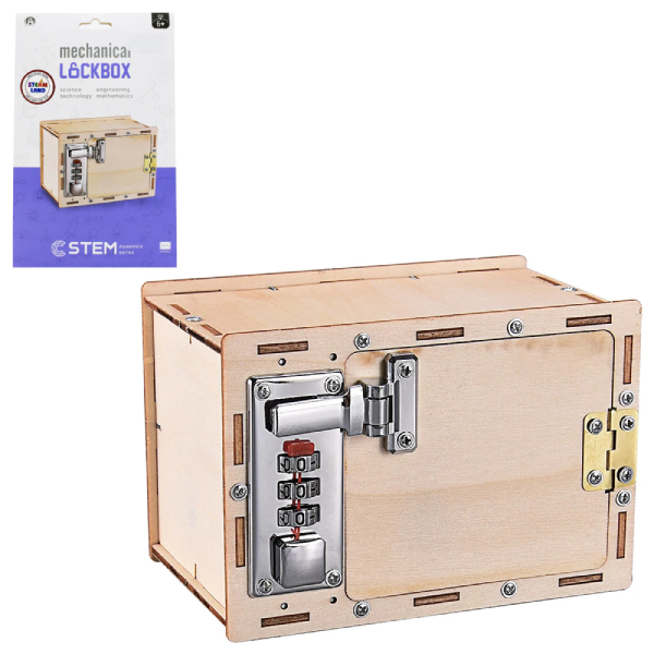 Đồ Chơi Lắp Ráp 3D STEM Bằng Gỗ - Mô Hình Hộp Khóa Cơ - Chuang Huang CH2059
