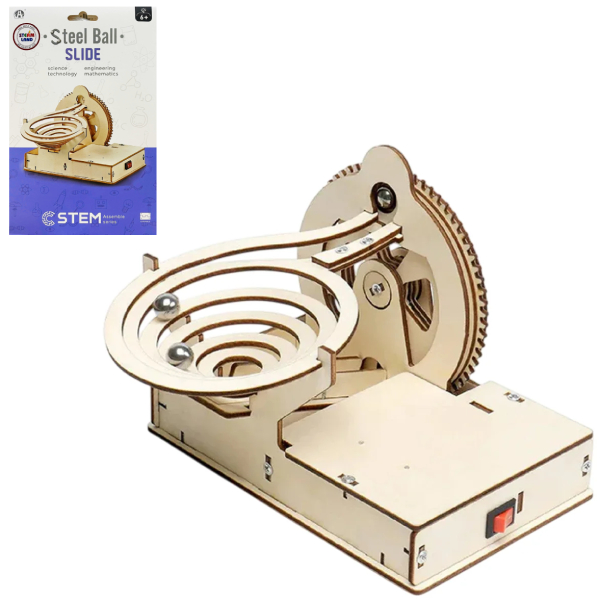 Đồ Chơi Lắp Ráp 3D STEM Bằng Gỗ - Mô Hình Đường Trượt Bi - Chuang Huang CH2104