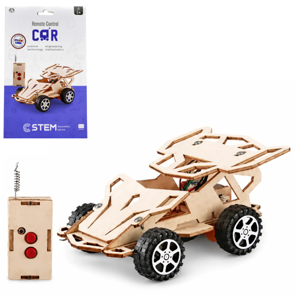 Đồ Chơi Lắp Ráp 3D STEM Bằng Gỗ - Mô Hình Xe Điều Khiển Từ Xa - Chuang Huang CH2075