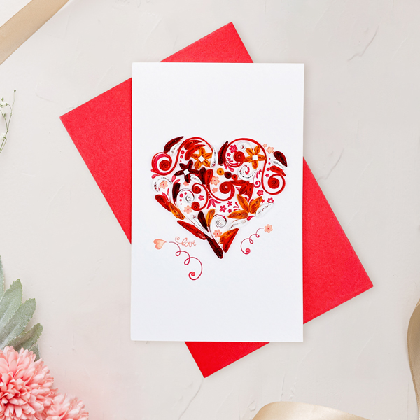 Thiệp Dài Giấy Xoắn - 7.5 x 12 cm - TMC - Mẫu 6