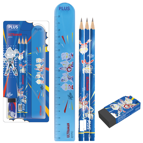 Bộ Dụng Cụ Học Tập 3 Món Ultraman - Plus 600-V027