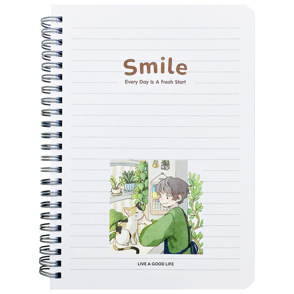Sổ Lò Xo Bìa Bồi A5 - Kẻ Ngang - 200 Trang 80gsm Smile - Hải Tiến 6744 - Mẫu 19