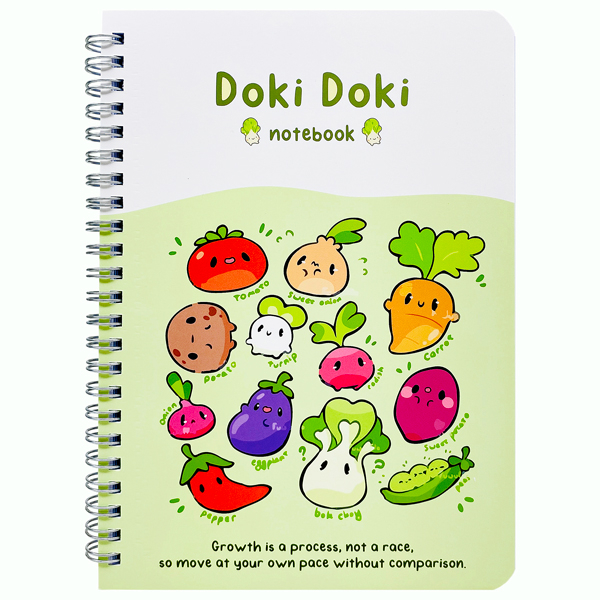 Sổ Lò Xo Bìa Bồi Doki Doki A5 - Kẻ Ngang - 200 Trang 70gsm - Hải Tiến 7079 - Mẫu 9