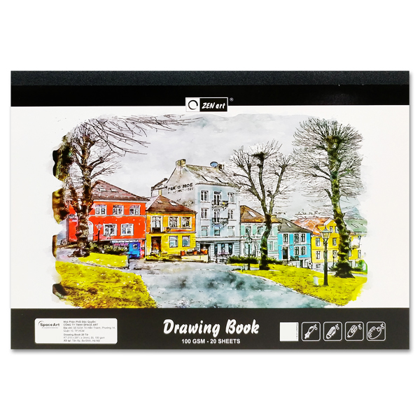 Vở Vẽ A4 100gsm - Zen Art 8748 (20 Tờ)
