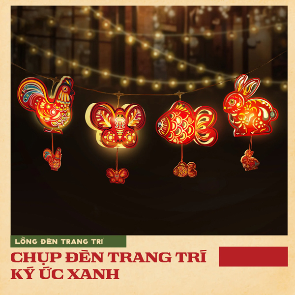 Chụp Đèn Trang Trí Trung Thu - Ký Ức Xanh - Ikachi