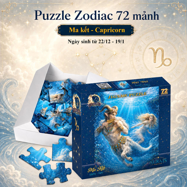 Đồ Chơi Xếp Hình Puzzle Zodiac - Tia Sáng Z72-10 (72 Mảnh Ghép) - Cung Ma Kết - Capricorn