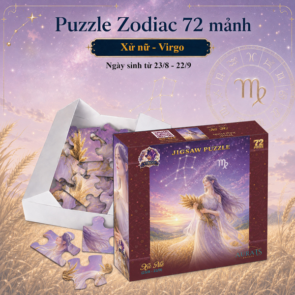 Đồ Chơi Xếp Hình Puzzle Zodiac - Tia Sáng Z72-06 (72 Mảnh Ghép) - Cung  Xử Nữ - Virgo