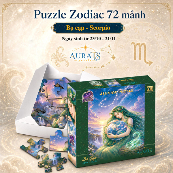 Đồ Chơi Xếp Hình Puzzle Zodiac - Tia Sáng Z72-08 (72 Mảnh Ghép) - Cung Bọ Cạp - Scorpio