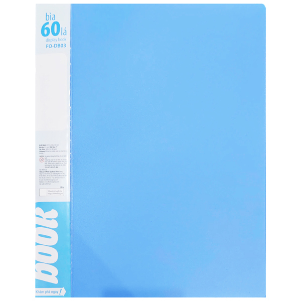 Bìa 60 Lá A4 Thiên Long - FO-DB03 - Màu Xanh Biển