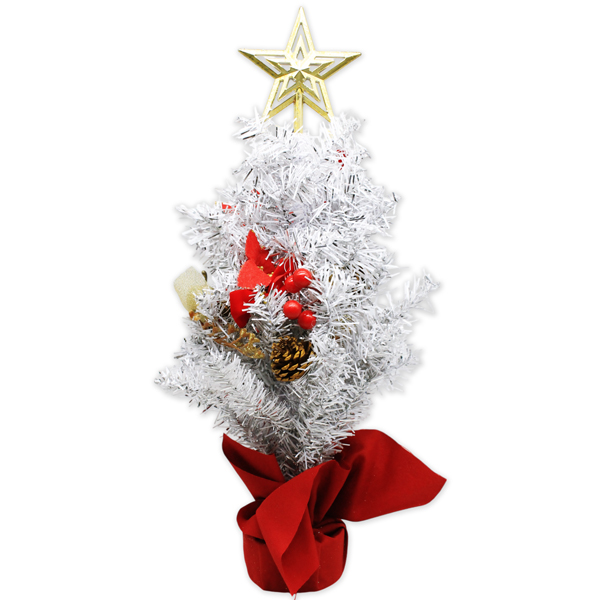 Cây Thông Mini Trang Trí Noel 50 cm - Chaang Chiia LP-T20-WSD - Màu Trắng Bạc