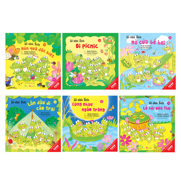 Bộ Sách Ehon Nhật Bản - 10 Chú Ếch - Phần 3 - Tập 13-18 (Bộ 6 Cuốn)