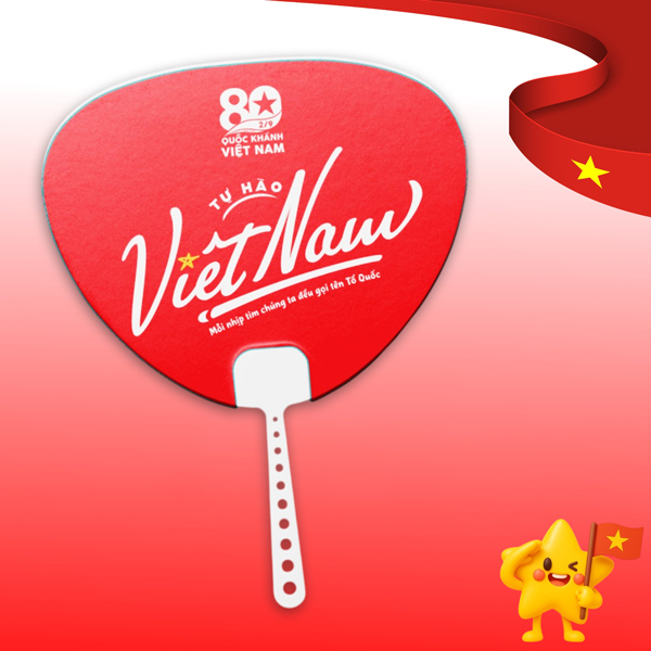 Quạt Nhựa Cầm Tay A80 - Tổ Quốc Trong Tim - 24 cm