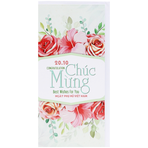 Thiệp Chúc Mừng Ngày Phụ Nữ Việt Nam - Happy Women Day 20.10 - Gia Long GL-3335 - Mẫu 8