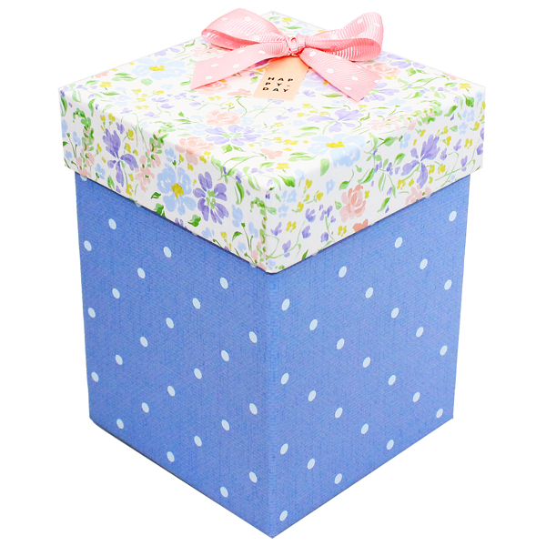 Hộp Quà Vuông Trụ Giấy Đính Nơ Nhỏ - Linh Lan VT1216MI-V3 - Mẫu 6